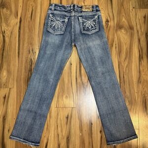 Shyanne "Anne" Sz 15/16 Bootcut Mid-Rise Jeans Bling‎ Pockets Western Rodeo y2k